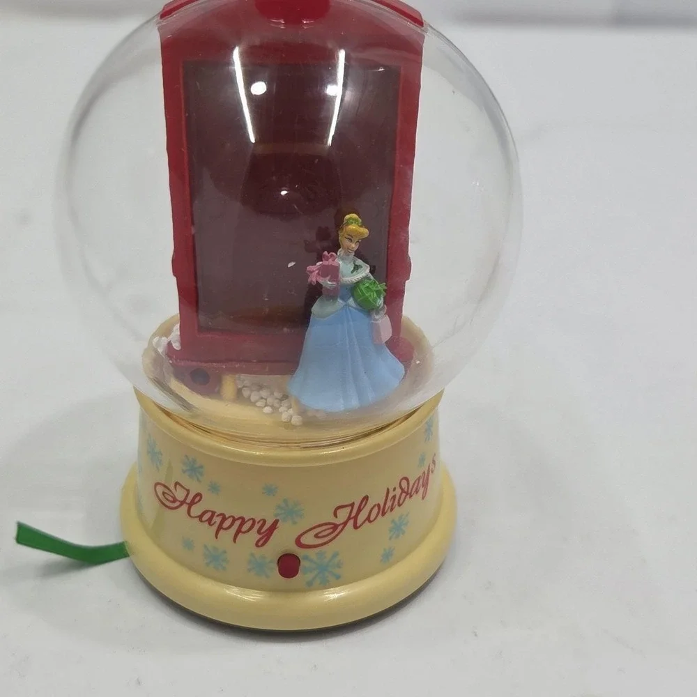 Disney‎ Cinderella WATERLESS SNOW GLOBE GEMMY PERSONALIZED PHOTO PICTURE vtg y2k